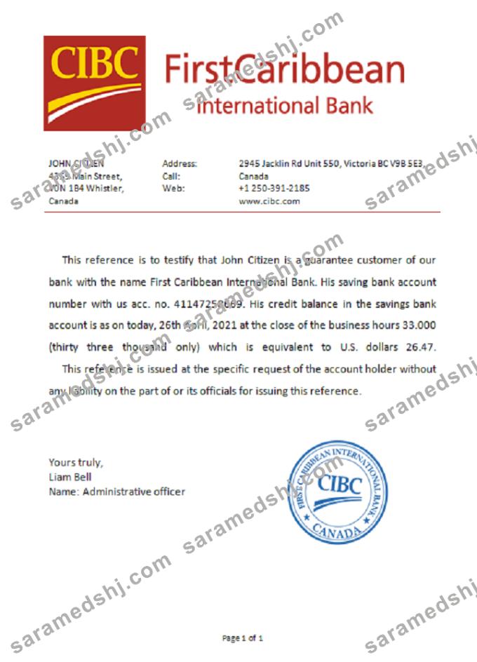 Canada_CIBC Bank_reference